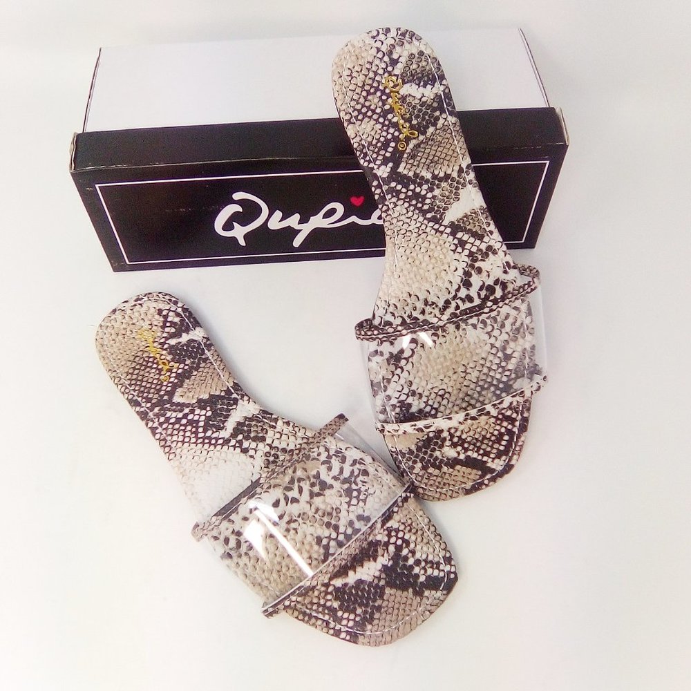 NIB Animal Print Flats Transparent and Snakeskin - Picture 10 of 15